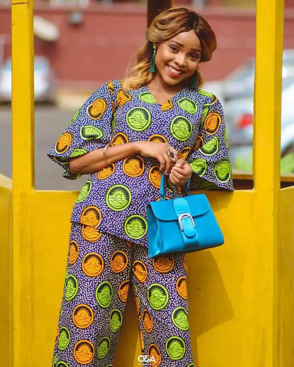 Ankara Round Neck Top and Pant