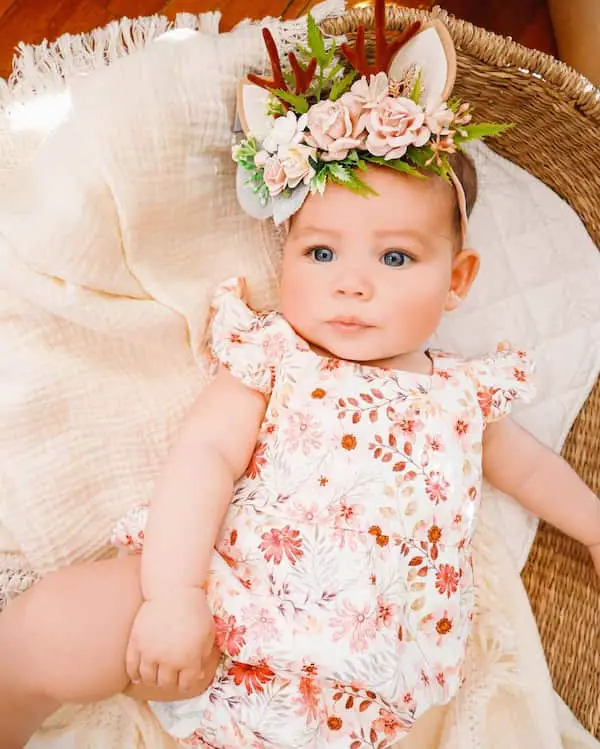 Little Flowery Gown + Flowery Headband