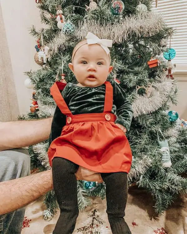 Little Velvet Outfit + White Rose Flower Head band