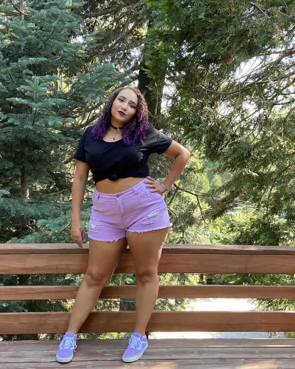 Purple Bum Short + Pair of Sneakers