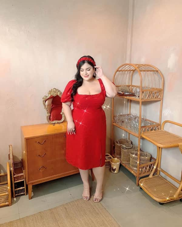 All Red Summer Gown For Plus Size