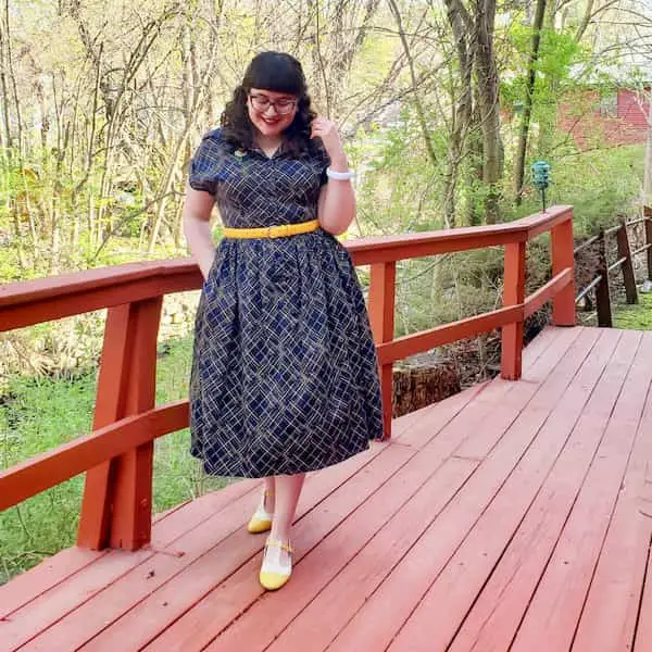 Belted Gown + Yellow Heels + Sunglass