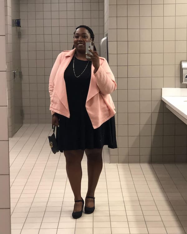 Blazer and Dress Outfit for Plus Size