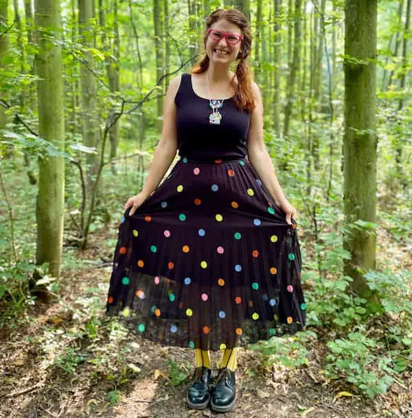 Dotted Black Vintage Gown + Boots