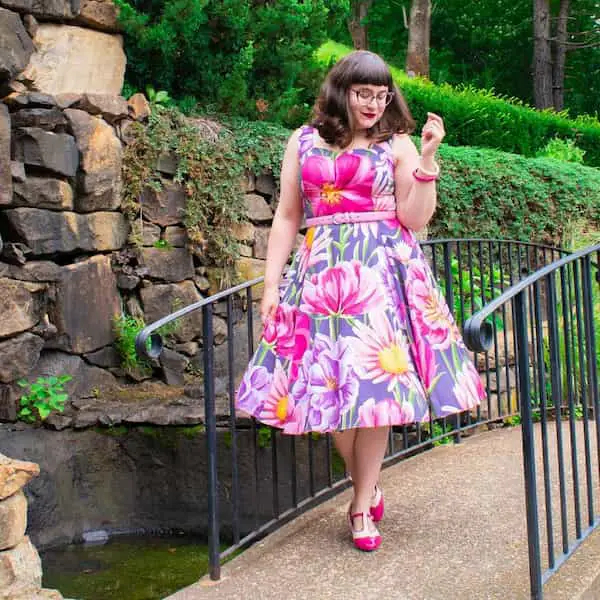 Flowery Vintage Gown + Shoe