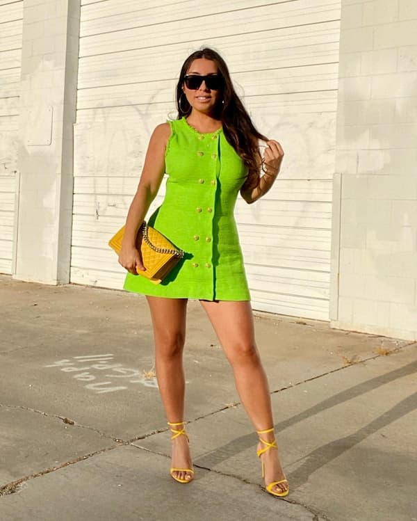 Lemon Mini Gown + Pencil Yellow Heels