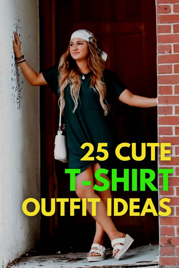 25 Cute T-Shirt Dress Outfit Ideas for All Weather