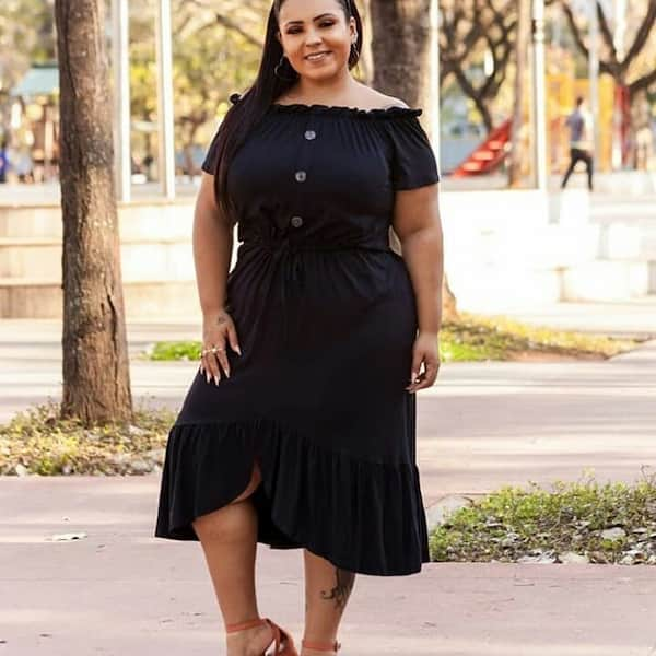 Upper Buttoned Gown + Heels