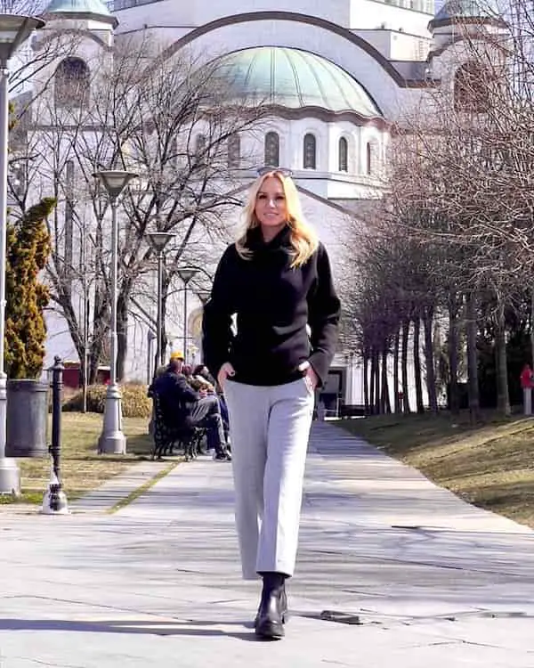 Black Sweat Shirt + Free Pant + Boots