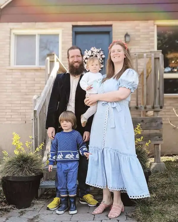 Gown + Heels with Kids and Husband