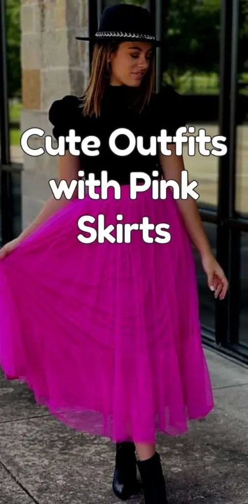 chic outfits with pink skirts