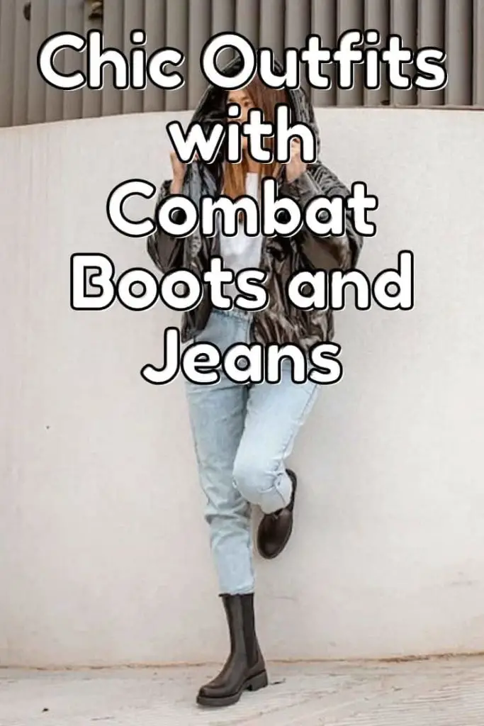 classy outfits with combat boots and jeans