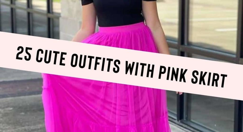 cute outfits with pink skirts