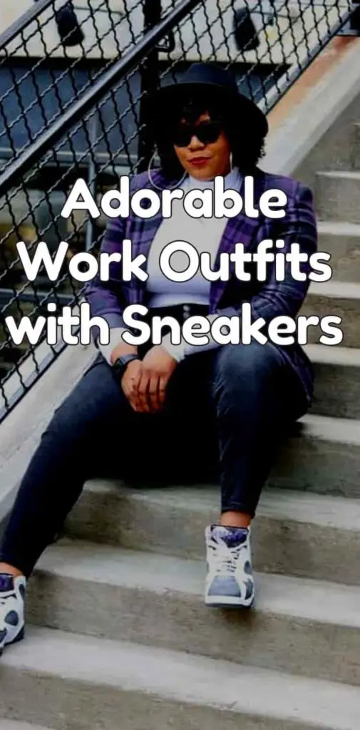 adorable work outfits with sneakers