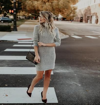 sweater dress with heels