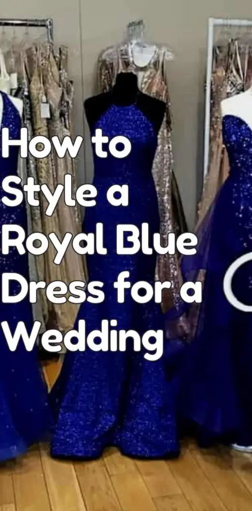 how to accessorize a royal blue dress for a wedding pin